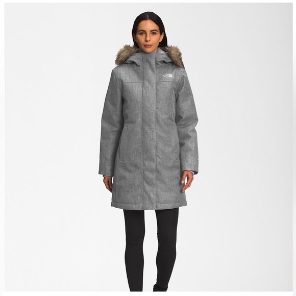 The north face women’s arctic parka small grey heather skiing snowboarding - Picture 1 of 10